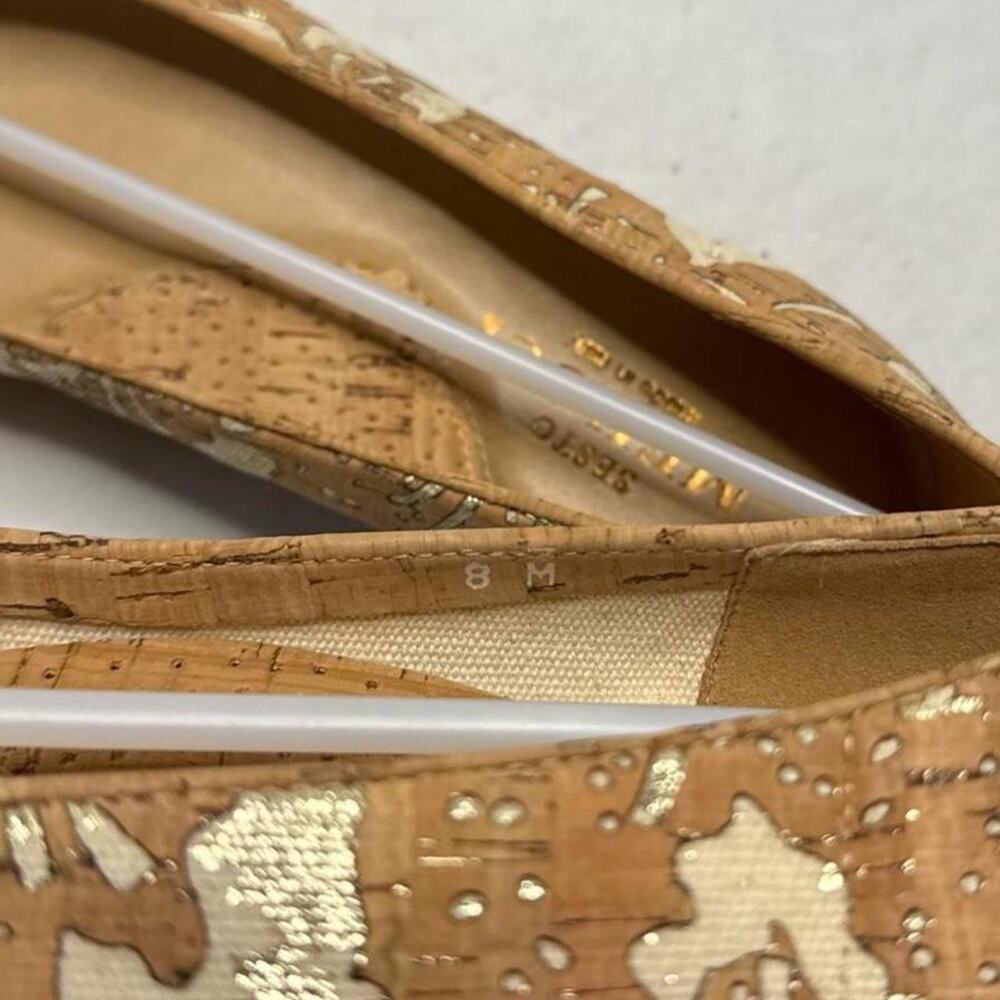 Sesto Meucci Beryl flower cork comfort flats featuring a slip-on style size 8 - Picture 6 of 8